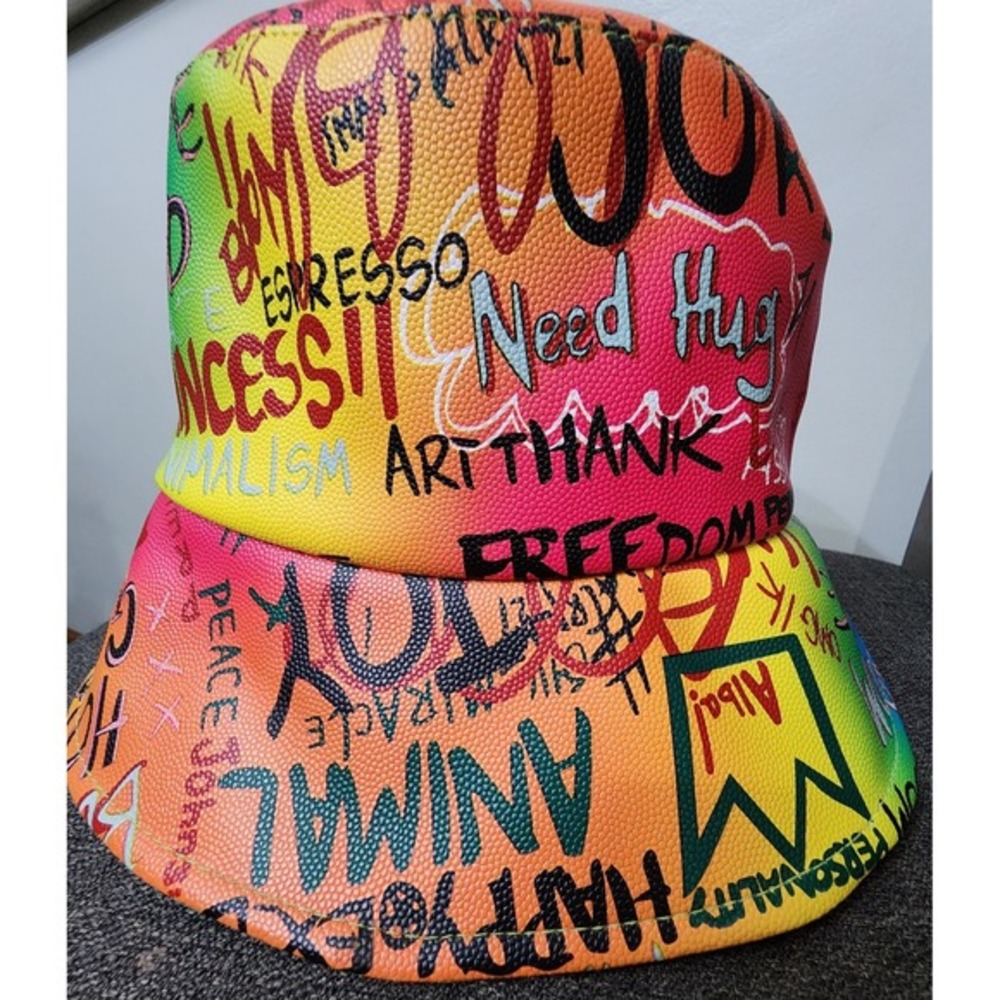 Colorful‎ Graffiti Positive Message Bucket Hat